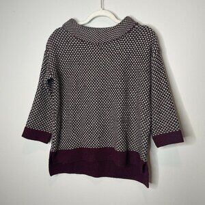 Sfera Boatneck Maroon Knit Sweater Size EUR M